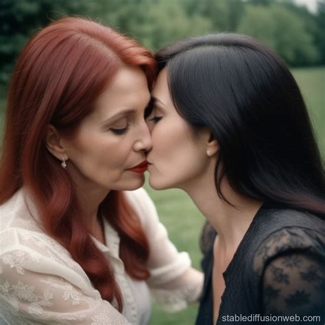 Mature Woman S Passionate Kiss Stable Diffusion Online