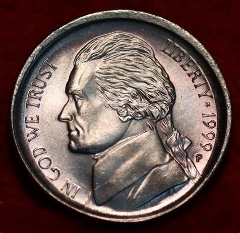 Uncirculated 1999 Philadelphia Mint Jefferson Nickel Broadstruck Error