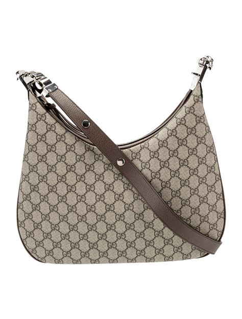 Gucci Gg Supreme Large Attache Shoulder Bag Neutrals Shoulder Bags