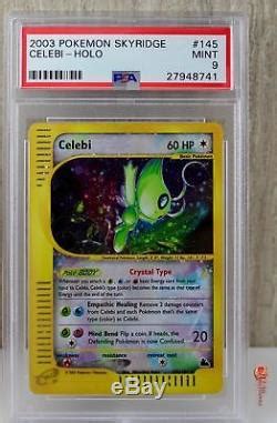 Celebi Holo Secret Rare Crystal Pokemon Card 145 144 Skyridge Set Psa 9