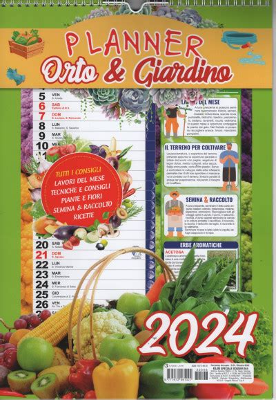 Calendario Planner Orto Giardino Cm X C Spirale