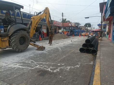 Inaugura Gobierno de Tuxtepec tubería de drenaje en calle Matamoros