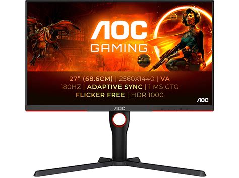 Aoc Q G Xmn Bk Gam Qhd Hz Ergo Zoll Qhd Gaming Monitor