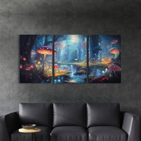 Magical Dark Forest Art Print on Canvas Fantasy Forest Oil - Etsy