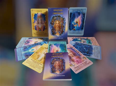 CARTAS DE TAROT ANGELES Y CRISTALES 44 Cartas Y Libro Guia LBM 12948