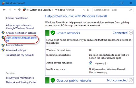 2 Ways To Turn On Off Windows Firewall In Windows 10