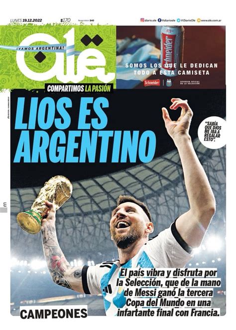 La Stampa Mondiale Celebra L Argentina E Incorona Messi Ti Sei