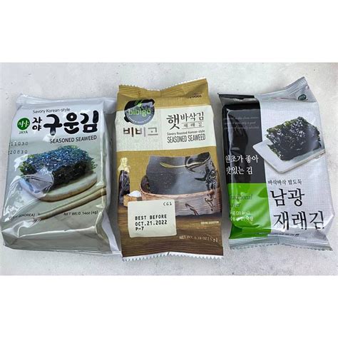 EQGS JAYA Seasoned Seaweed Bibigo Savory Roasted Korea Style Share