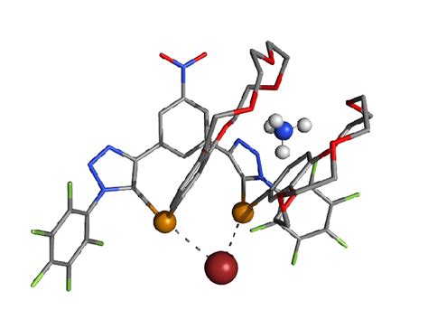 Solid-state structure of 1·ChB PFP complexed with NH4Br (solvent ...