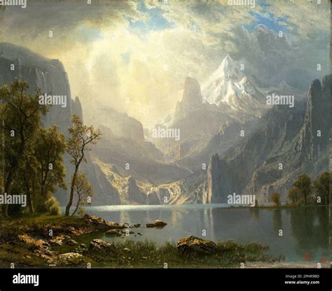 Lake Tahoe 1868 Painting By Albert Bierstadt Stock Photo Alamy