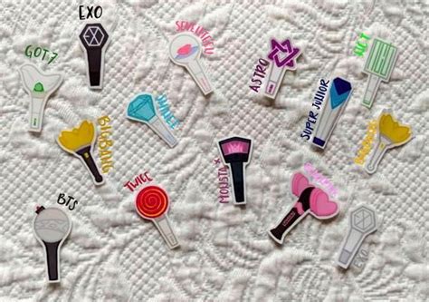 Kpop Lightstick Stickers Set In 2020 Custom Wedding Cake Toppers