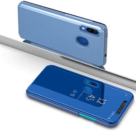 Cool Funda Flip Cover Clear View Azul Para Samsung Galaxy M