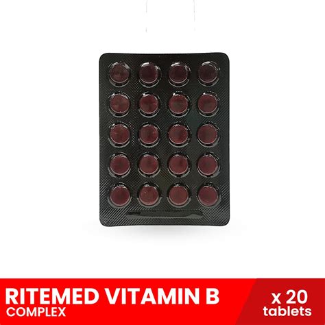 Ritemed Vitamin B B1b6b12 Complex X 20 Tablets Good Health And