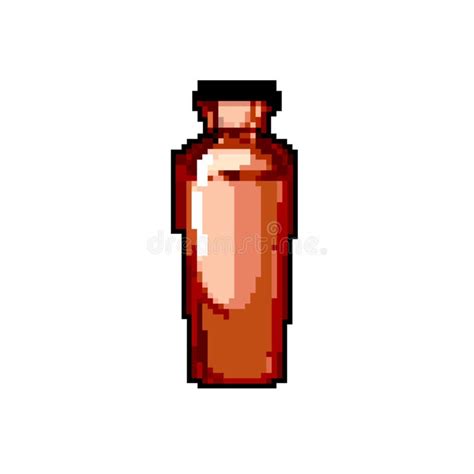 Beverage Cocktail Shaker Game Pixel Art Vector Illustration Stock