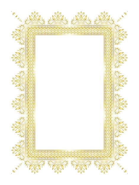 Premium Vector | Golden elegant certificate floral ornament frame ...