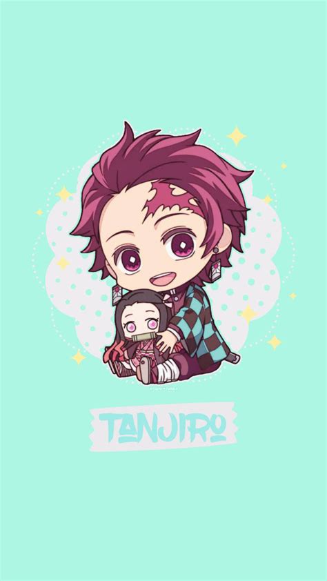 Download Demon Slayer Chibi Tanjiro And Nezuko Wallpaper | Wallpapers.com