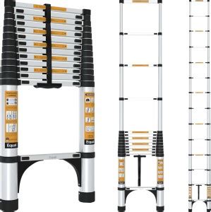 Equal Ft Folding Telescopic Ladder Portable And Extension Ladder For