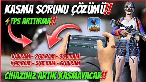 KASMA SORUNU ÇÖZÜMÜ PUBG MOBİLE SABİT FPS ARTTIRMA 100 KESİN