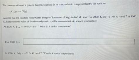 Solved The Decomposition Of A Generic Diatomic Element In