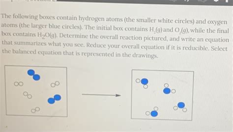 Solved The Following Boxes Contain Hydrogen Atoms The Chegg