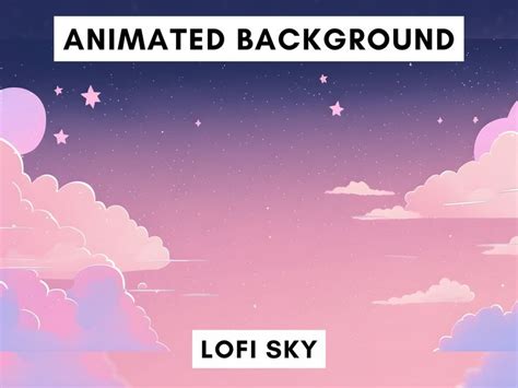 Vtuber Animated Background For Twitch Lofi Night Sky Lofi Stream