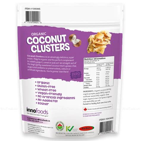 Inno Foods Organic Coconut Clusters Super Seeds Pumpkin Sunflower Chia