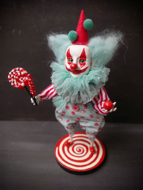 Clown Art Doll Creepy Clown Doll Horror Decor Circus Art Etsy