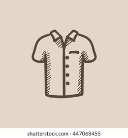 Polo Shirt Vector Sketch Icon Isolated Stock Vector (Royalty Free) 447068455 | Shutterstock