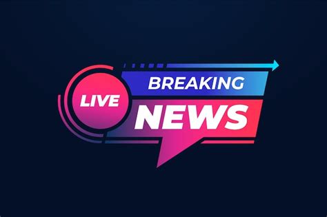 Free Vector | Gradient breaking news logo design