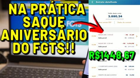 Como Consultar E Sacar O Saque Aniversario Do Fgts Pelo Celular Youtube