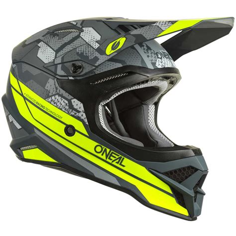 O Neal Series Camo Motocross Enduro Mtb Helm Matt Grau Gelb