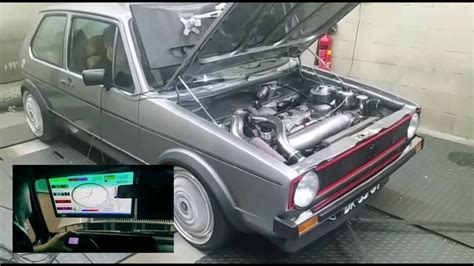 Dyno VW Golf I 2 0L 16V ABF 347hp KMS MP25 YouTube