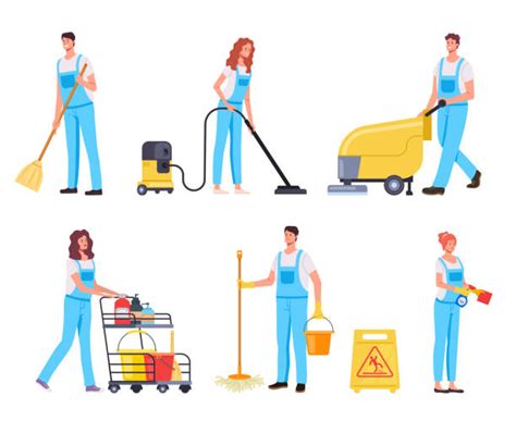 Industrial Mop And Bucket Clip Art Illustrations Royalty Free Vector