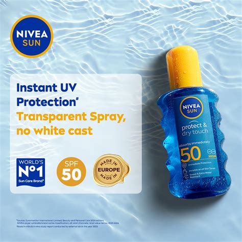 Transparent Sunscreen Nivea Sun Protect Dry Touch Spray