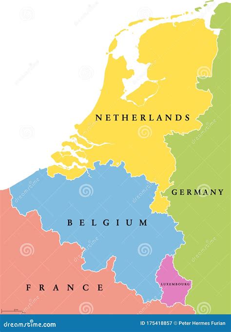 Benelux, Belgien, Niederlande Und Luxemburg, Einzelstaaten, Politische ...