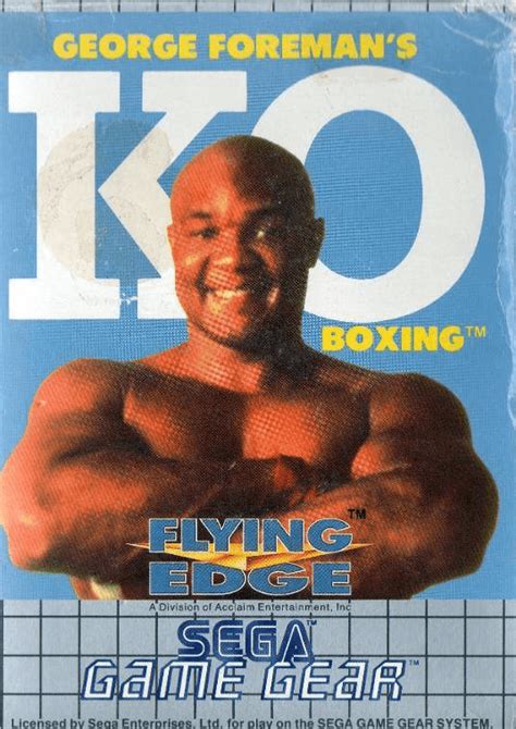 George Foreman S KO Boxing Sega Game Gear