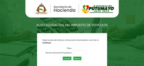 Consulta Impuesto Vehicular En Departamento De Putumayo