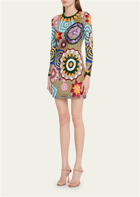 Naeem Khan Embroidered Pattern Beaded Cocktail Dress Bergdorf Goodman