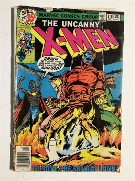 Uncanny X Men 116 Couverture De Kiosque Détachée Gd Bonne 18 Marvel