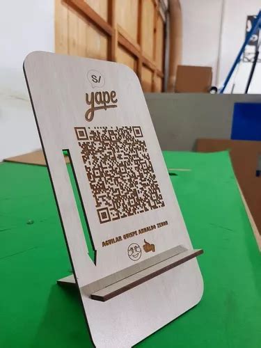 Qr De Yape Y Plin Engrabado En Madera Personalizado En Venta En Lima