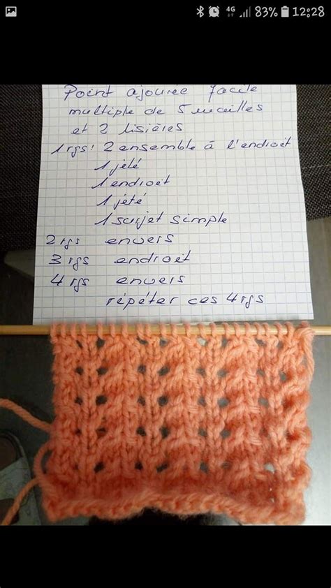 Pingl Par Christiane Herbaut Sur Tricot Point Ajour Tricot