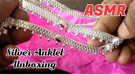 Silver Anklet Unboxing Asmr Latest Payal Design Velli Kolusu Youtube