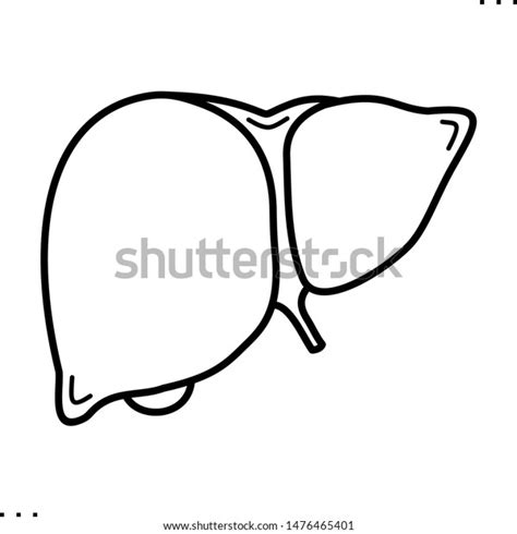 Human Liver Icon Outline Style Stock Vector Royalty Free 1476465401