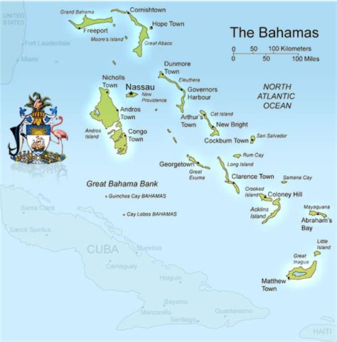 Map of The Bahamas Islands 2026
