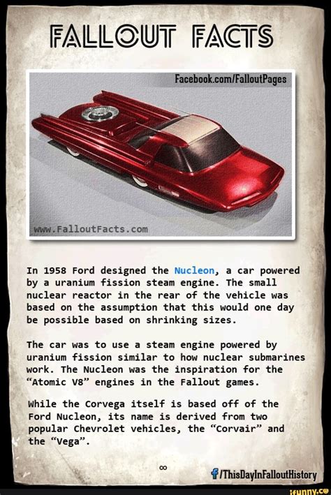 FALLOUT FACTS In 1958 Ford designed the Nucleon, a car powered by a ...