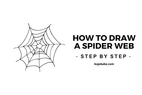 How To Draw A Spider Web (Step By Step Drawing Tutorial) - Bujo Babe