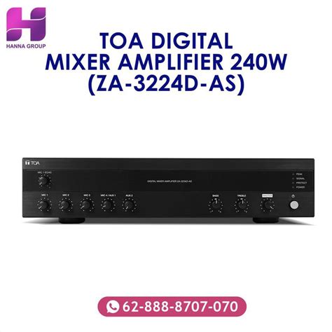 Toa Digital Mixer Amplifier W Za D As