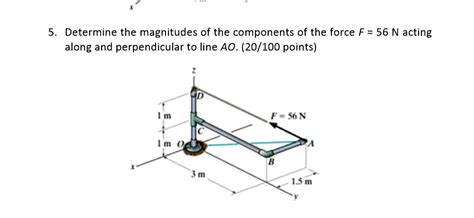 Solved 5 Determine The Magnitudes Of The Components Of The Chegg