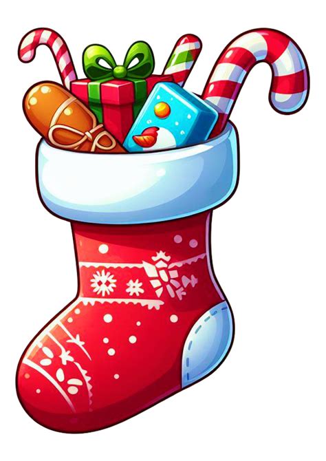 Meia De Natal Desenho Png - Decoração de natal meia do papai noel vermelha desenho fofinho ...