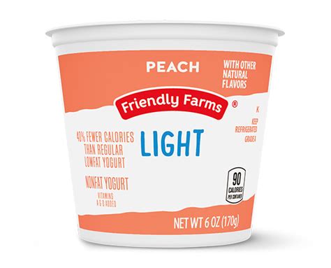 Light Non Fat Yogurt Assorted Varieties 6 Oz Friendly Farms Aldi Us